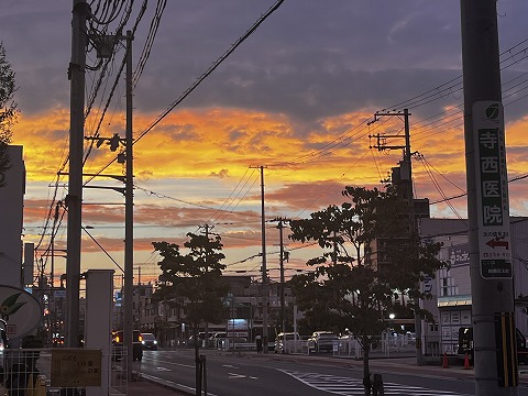 夕日