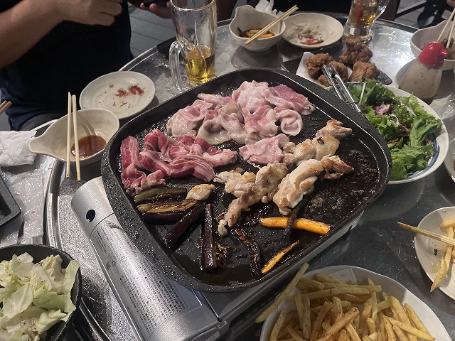 屋外バーベキュー