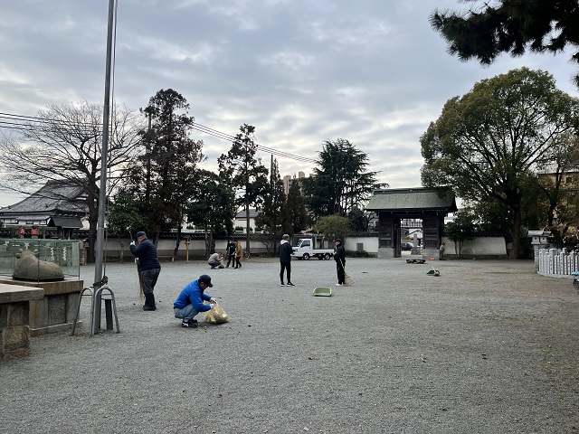 恵美酒宮の清掃