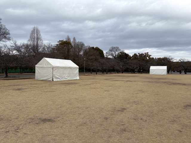 テント設営完了